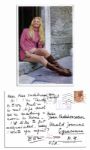 Photo Postcard From Ringo Starrs 1968 Sex Farce Candy -- Costar Ewa Aulin Writes ...Were making a movie in Rome...
