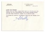 German Admiral Karl Donitz Typed Letter Signed -- Hitlers Successor Looks Forward to a Gift of a Model Ship