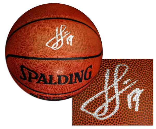 Jeremy Lin Signed Basketball -- With JSA COA