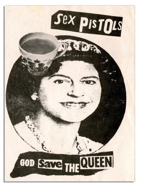1977 Sex Pistols ''God Save the Queen'' NME Magazine Ad -- Signed By Sex Pistols Artist Jamie Reid -- ''God Save us all / Jamie Reid''