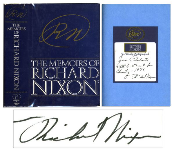 Richard Nixon Signed First Edition of His Bestselling Autobiography ''Memoirs''