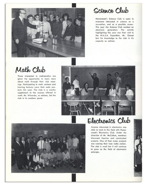 Apple Co-Founder Steve Wozniak 1965 High School Yearbook