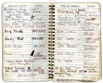 Sammy Davis Jr.s Personal Address Book Containing the Names & Addresses of Over 100 of His Celebrity Friends -- Michael Jackson, Muhammad Ali, Liz Taylor, Barbra Streisand, Jay Leno & More