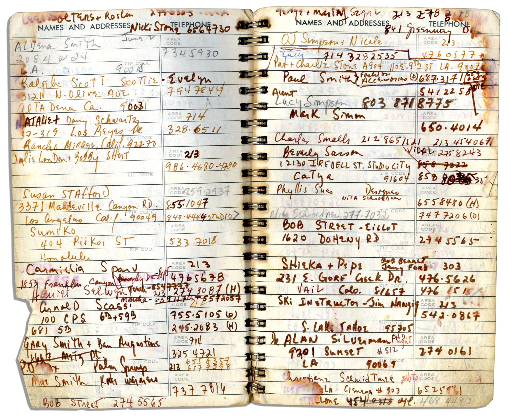 Lot Detail - Sammy Davis Jr.'s Personal Address Book Containing the Names &  Addresses of Over 100 of His Celebrity Friends -- Michael Jackson, Muhammad  Ali, Liz Taylor, Barbra Streisand, Jay Leno