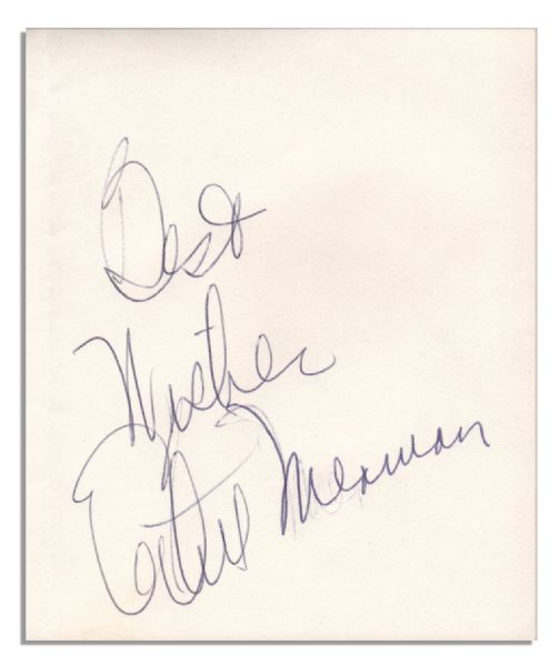 Broadway Queen Ethel Merman Signed Card