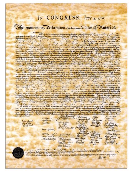 Declaration of Independence Printing From 1902