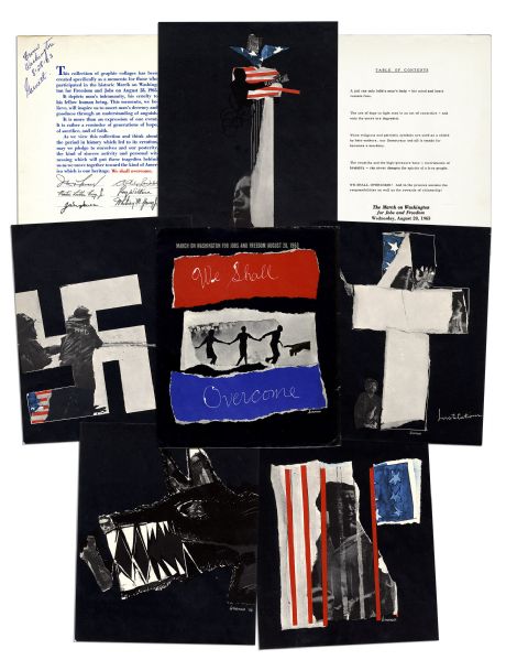 ''We Shall Overcome'' First Edition Portfolio From the ''March on Washington'' -- Scarce Complete Portfolio of Five Collages Issued by the National Urban League as a Memento for Marchers
