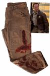 Bloodied Screen-Worn Pants for Arnold Schwarzenegger in The Last Stand