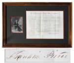 Franklin Pierce Document Signed as President