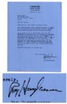 Ray Harryausen Typed Letter Signed -- ...whether he can find an outlet for his creative artistry...
