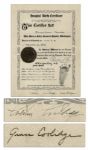 President Calvin Coolidge Signed 1927 Birth Certificate -- Also Signed by First Lady Grace Coolidge
