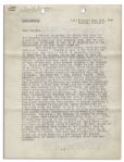 Fascinating & Confidential Navy Letter Documenting First-Hand Account on the USS California at Pearl Harbor -- ''...several men were hit by 27 caliber machine gun bullets...''