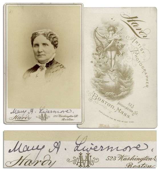 Suffragette Mary A. Livermore Cabinet Card Signed