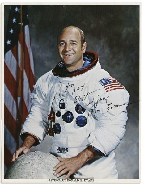 Ron Evans Signed 8'' x 10'' NASA Apollo 17 Photo