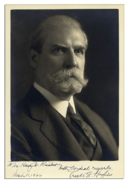 Secretary of State & Chief Justice Charles Evans Hughes Photo Signed