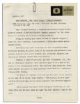Lot of 10 Captain Kangaroo Original Press Releases From the Pilot Season -- 1955 & 1956 -- Personally Owned by Bob Keeshan