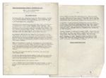 Press Release From 1961 Pertaining to Jackie Kennedys Famous Renovation of the White House
