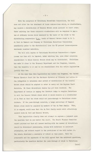 White House Press Release From 1962 Announcing President Kennedy's Approval of Bill H.R. 8847, Amending the Internal Revenue Code of 1954