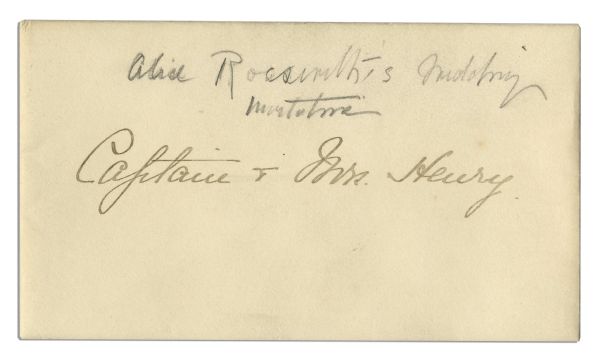 Theodore Roosevelt White House Invitation From 1906 -- Roosevelt's Daughter's Wedding