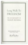 Nelson Mandela Signed Copy of His Autobiography ''Long Walk to Freedom'' -- Beautiful, Fine Edition