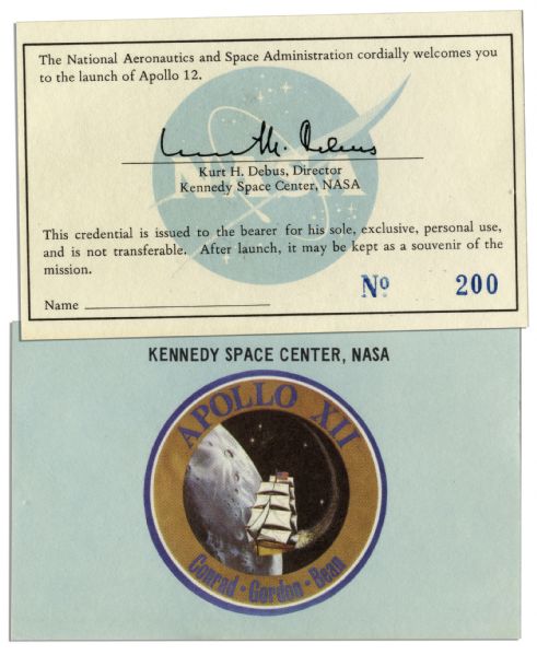 Jack Swigert Personally Owned NASA Lot of Apollo Badges, Launch Tickets & Return Passes