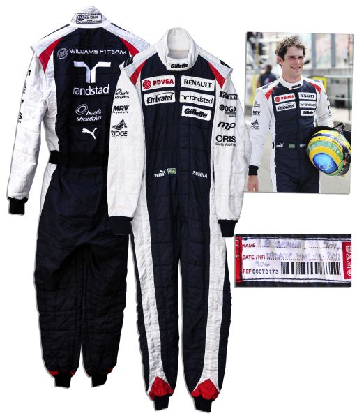 Race-Worn Suit by Formula One Driver Bruno Senna in 2012