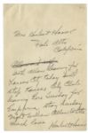 Herbert Hoover Autograph Letter Signed -- Handwritten Letters by Hoover Are Quite Scarce