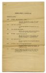 Original Program From the WWII Japanese Surrender Ceremony -- 2 September 1945 on the USS Missouri