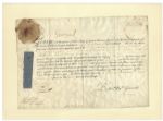 King George I Signed Appointment Concerning The Famous ''Regiment of Invalids'' -- From 1719 -- With JSA COA