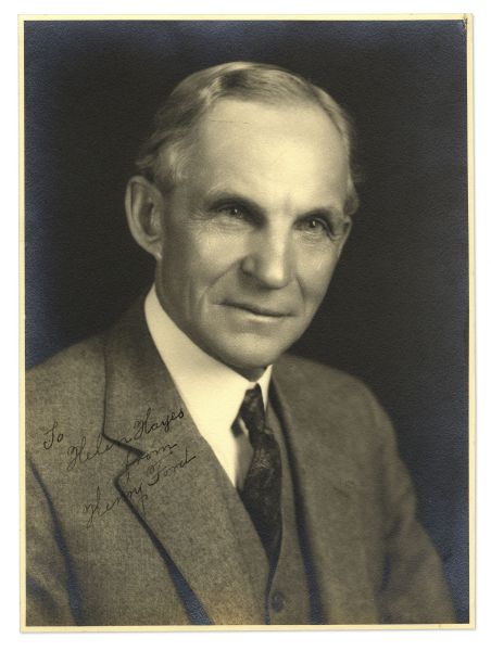 Henry Ford Signed Photo, Inscribed to Helen Hayes From Her Estate