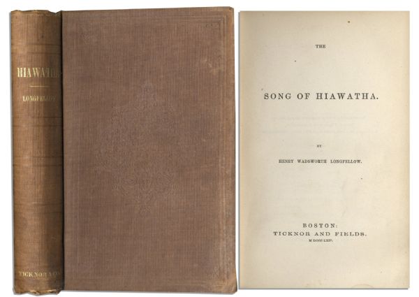 1855 Edition of ''The Song of Hiawatha'' by Henry Wadsworth Longfellow