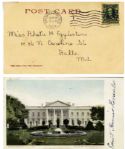 First Lady Edith Roosevelt Signed 1904 White House Postcard