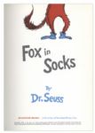 ''Fox in Socks'' by Dr. Seuss -- First Edition in Dustjacket