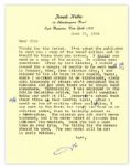 Joseph Heller Typed Letter Signed Regarding His Army Career -- The mission you ask about never happened