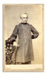 Union General Henry Halleck CDV Photograph -- Mathew Brady Backstamp