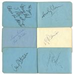 Autograph Book Signed by 45 Hollywood Stars Including, Carl ''Alfalfa'' Switzer, Bob Hope, Edward G. Robinson, Esther Williams, Dorothy Lamour, Jack Haley, Phil Harris & More