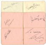 Autograph Book Signed by 45 Hollywood Stars Including, Carl ''Alfalfa'' Switzer, Bob Hope, Edward G. Robinson, Esther Williams, Dorothy Lamour, Jack Haley, Phil Harris & More