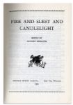Rare Signed First Edition of ''Fire & Sleet & Candlelight'' by August Derleth -- ''...the best of modern macabre poetry...''