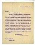 1896 Letter Regarding Presidential Succession in the Case of Abraham Lincoln