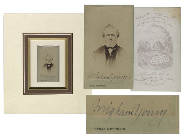Brigham Young Signed CDV -- With a COA From PSA/DNA