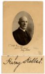 Magician Harry Kellar Signed 8 x 10.75 Photo