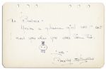 Journalist Dorothy Kilgallen Adds a Sketch to Her Signed Autograph Note