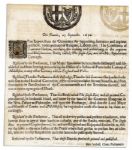 English Civil War Broadside Commanding The Burning of an Impious and Blasphemous Book & Banishing Its Author Laurence Clarkson