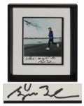 George W. Bush Signed Photo Jogging with His Dog
