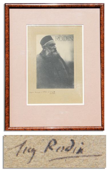 Sculptor Auguste Rodin Signed Photograph