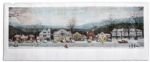 Master of Americana, Norman Rockwell Signed Print of His Beloved Piece ''Stockbridge Main Street at Christmas''