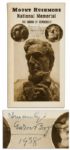 Mount Rushmore Designer, Gutzon Borglum Signed Mount Rushmore Booklet