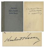 Herbert Hoover Signed First Printing of Americas First Crusade