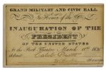 Ticket to Grand Military & Civic Ball From 1830 -- Ball Honored The Inauguration of Andrew Jackson One Year Earlier