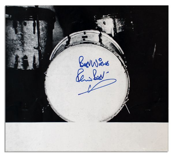 Beatles Poster Signed by Original Drummer Pete Best